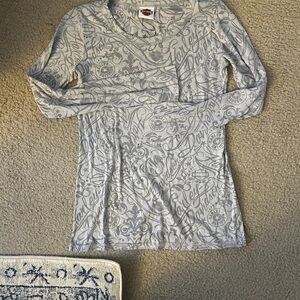 Harley-Davidson Patterned Gray Long Sleeve Tee
